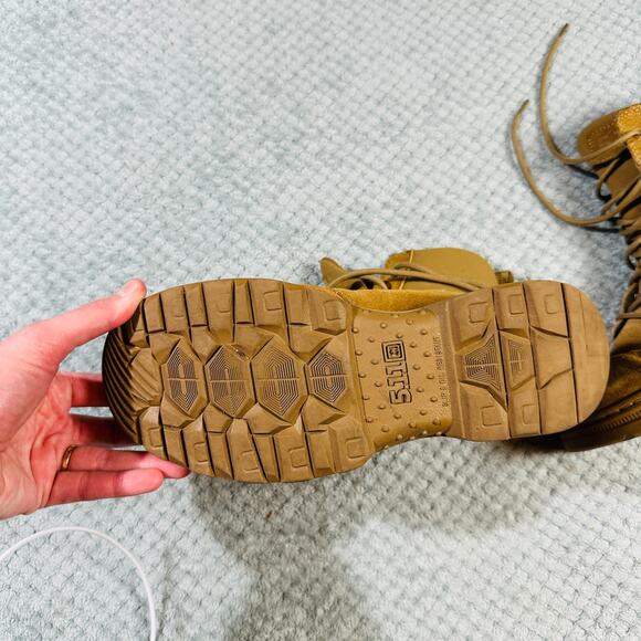 5.11 Tactical Boots Mens US 8.5 Speed 4.0 8" Dark Coyote 106 Side Zip 1720044 - Picture 5 of 6